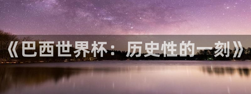 2026世界杯对阵图:《巴西世界杯:历史性的一刻》